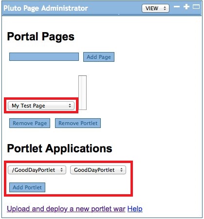 Apache Pluto 2 - Adding a portlet to a page
